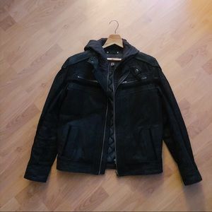 Danier Leather Men’s Jacket with Removable Hood